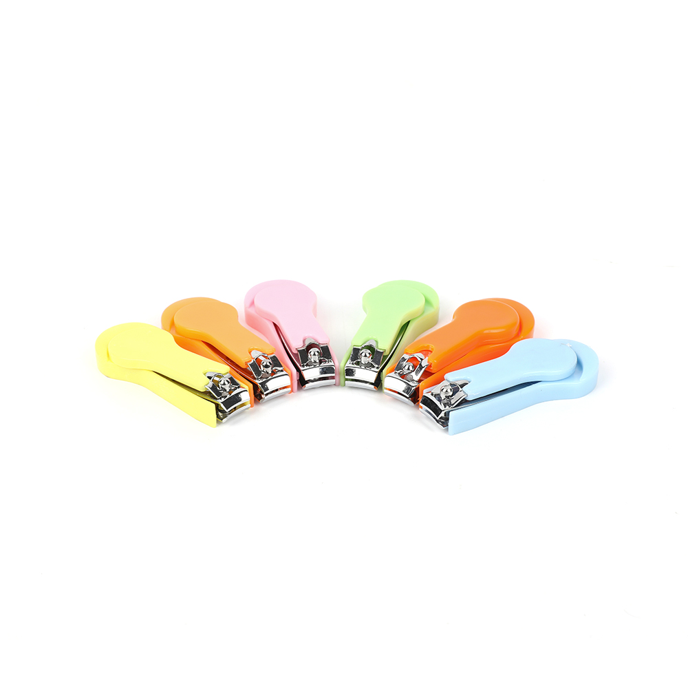 Coupe-ongles en acier au carbone de petite taille de couleur bonbon anti-éclaboussures