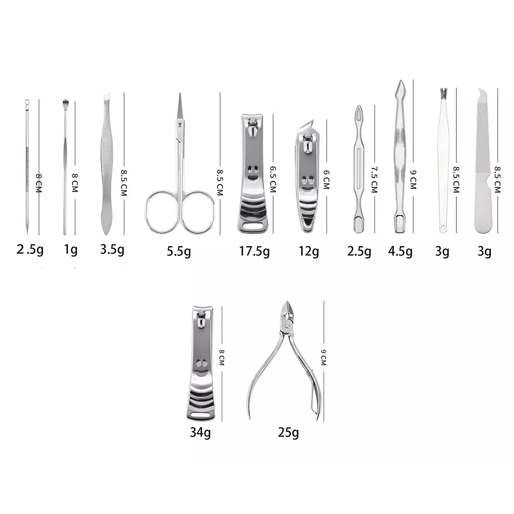 12 outils de kit de manucure PCS coupe ensemble de coupe-ongles