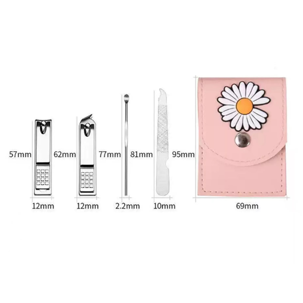 4 kits d'outils de manucure en acier inoxydable pour enfant et femme