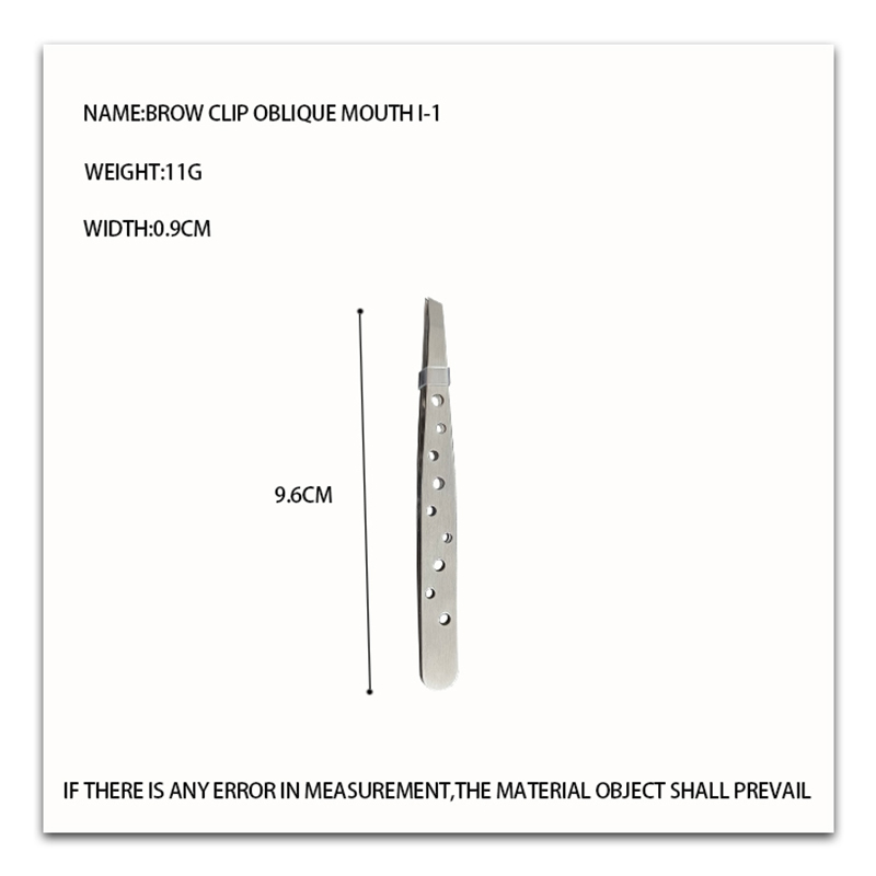 Pince à sourcils oblique à neuf trous I-1