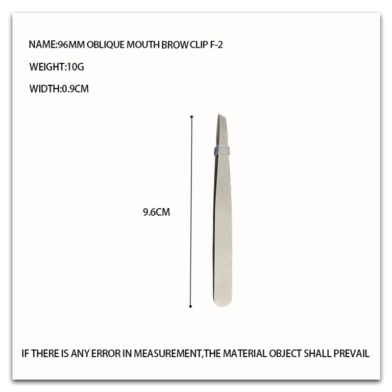 Pince à sourcils plate F-1/pince à sourcils oblique F-2